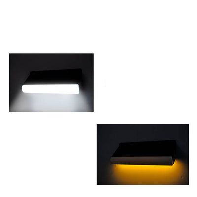 Solar Simple Oblique Square LED Outdoor Waterproof Wall Sconce Lamp