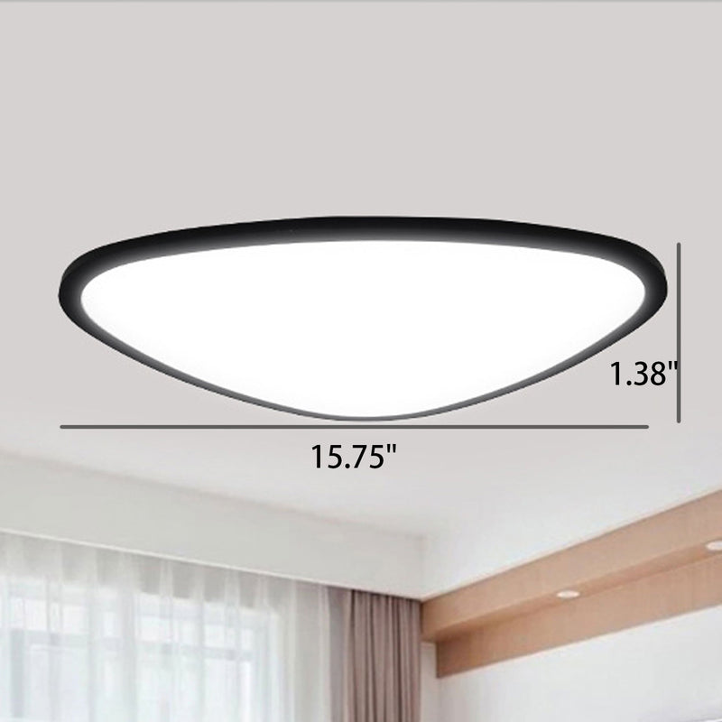 Modern Minimalist Aluminum Acrylic Round Triangle LED Flush Mount Ceiling Light