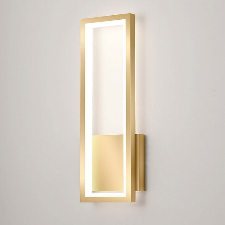 Creative Light Luxury Rectangular Hollow Ring Design LED Wall Sconce Lamp
