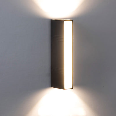 Nordic Simple Rectangular Up and Down Luminous LED Outdoor Wall Sconce Lamp