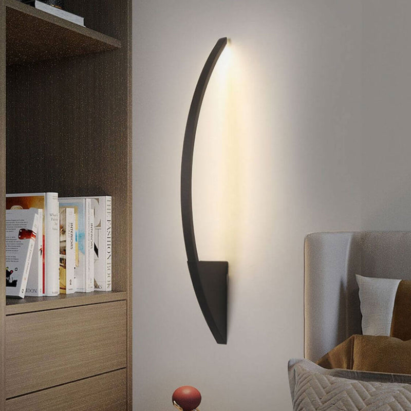 Nordic Minimalist Arc Line Iron Acrylic LED Wall Sconce Lamp