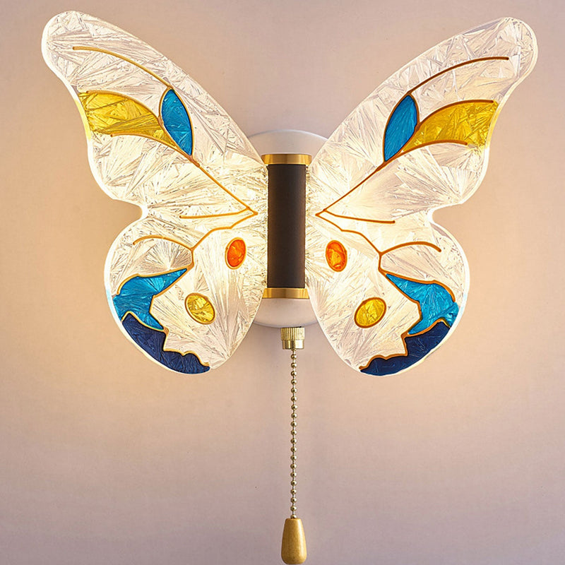 Nordic Creative Emaille Butterfly LED Wandleuchte 