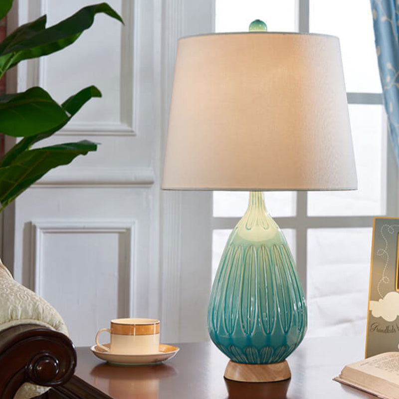 Lampe de Table en Céramique Moderne Minimaliste de Luxe Léger à 1 Lumière 