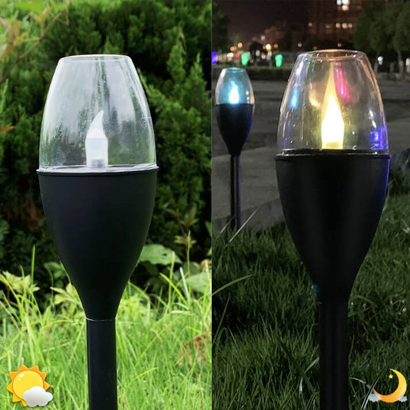 Solar Candle Wine Glasses Outdoor Patio Lawn LED Lights Landscape Light