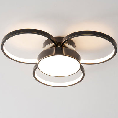 Modern Minimalist Full Copper Acrylic LED Flush Mount Ceiling Light