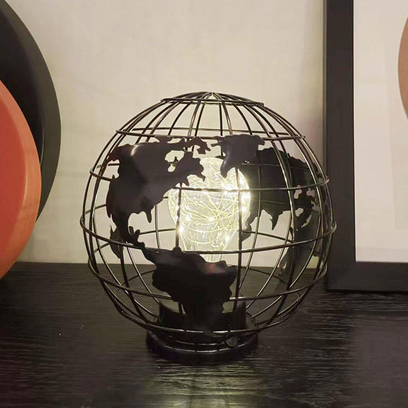 Lampe de table décorative Creative Earth Iron LED Night Light 