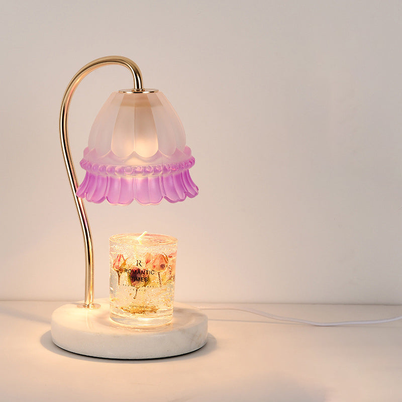 Kreatives Maiglöckchen-Design mit Kerze LED schmelzendes Wachs Tischlampe 