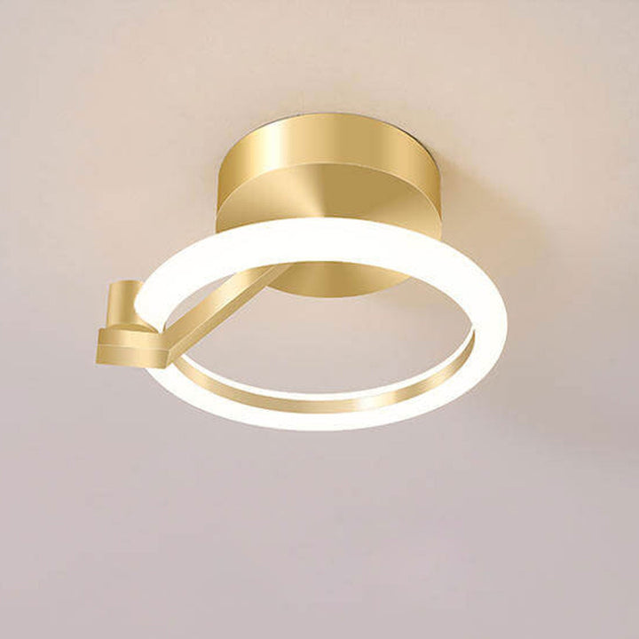 Moderne Licht Luxus Quadratische Runde Acryl LED Semi-Flush Mount Deckenleuchte 