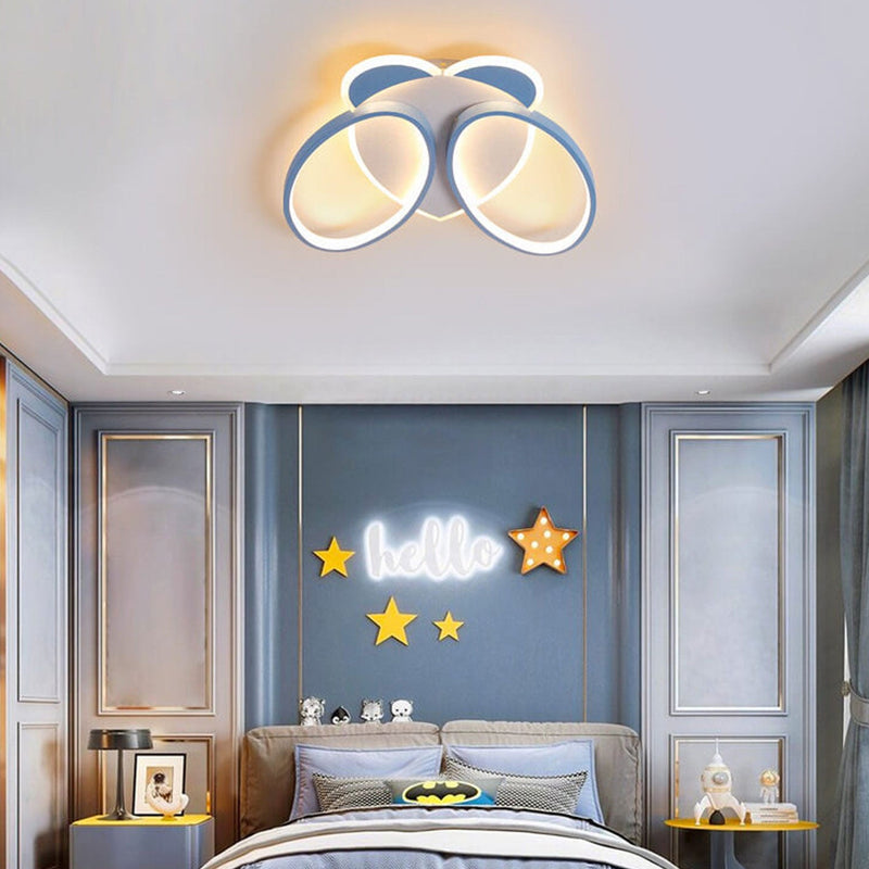 Childlike Simple Cartoon Cicada Design LED Flush Mount Light