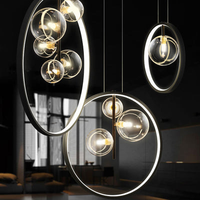 Nordic Simple Iron Art 1/3/5-Light Bubble Chandelier