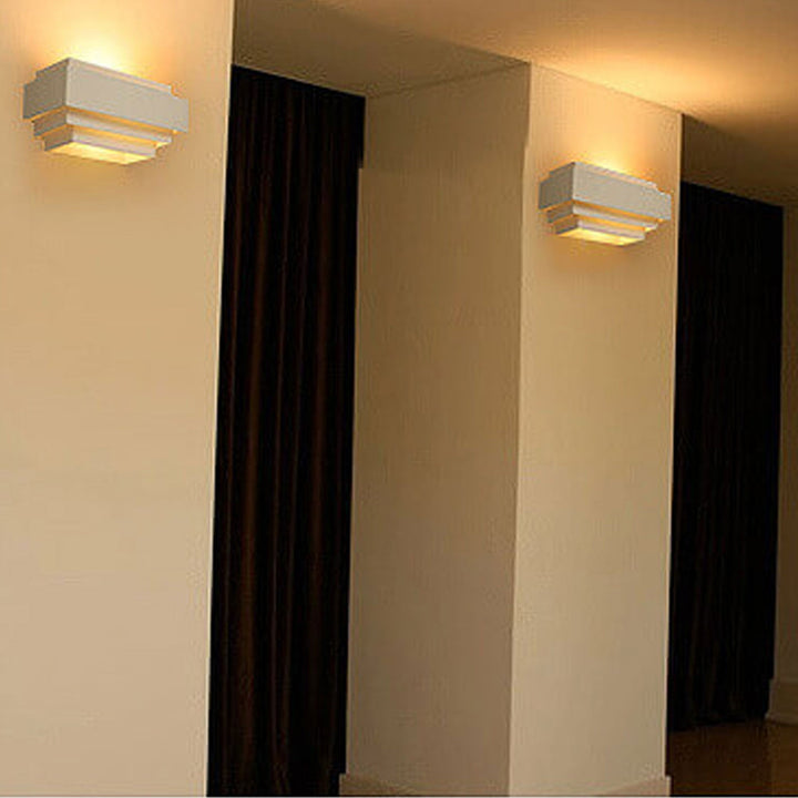 Lámpara Aplique de Pared de 1 Luz de Hierro en Cascada Geométrica Cuadrada Moderna 
