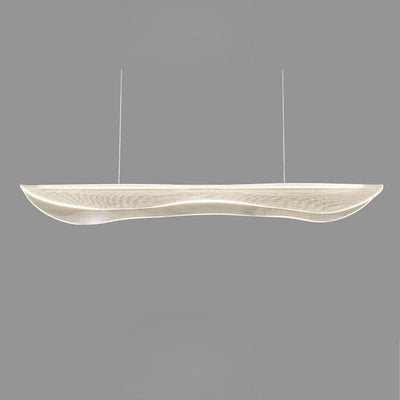 Modern Light Luxury Acrylic Long Leaf Design Island Light LED Chandelier