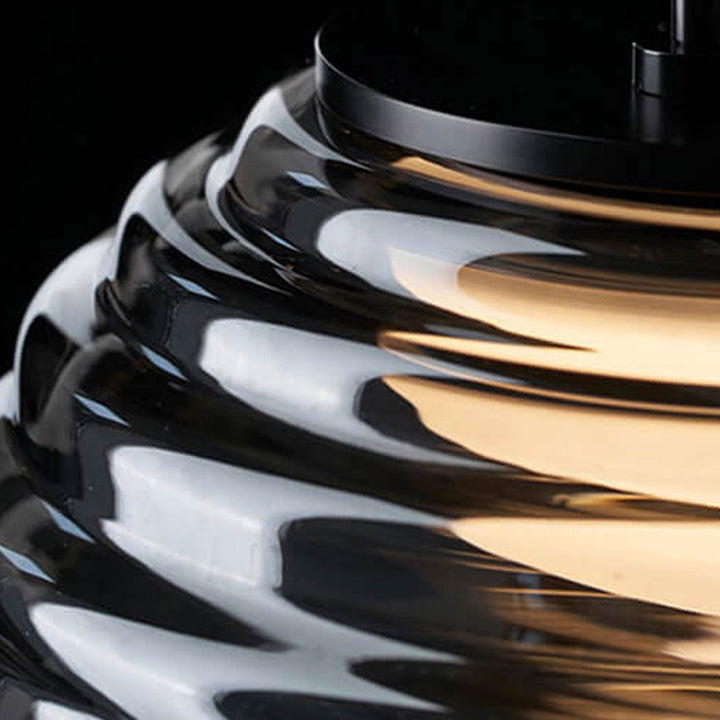 Italienische Minimalistische Wasserwelle Runde Glas Lange Bar Insel Licht 3-Licht Kronleuchter 