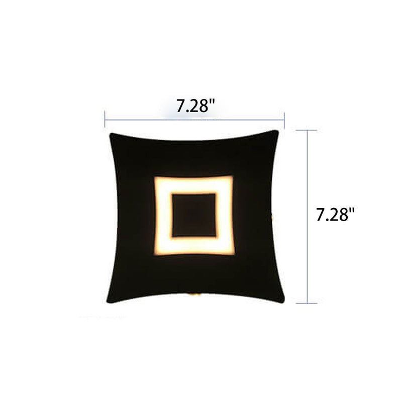 Lampe murale LED extérieure lumineuse carrée moderne et créative pour jardin 