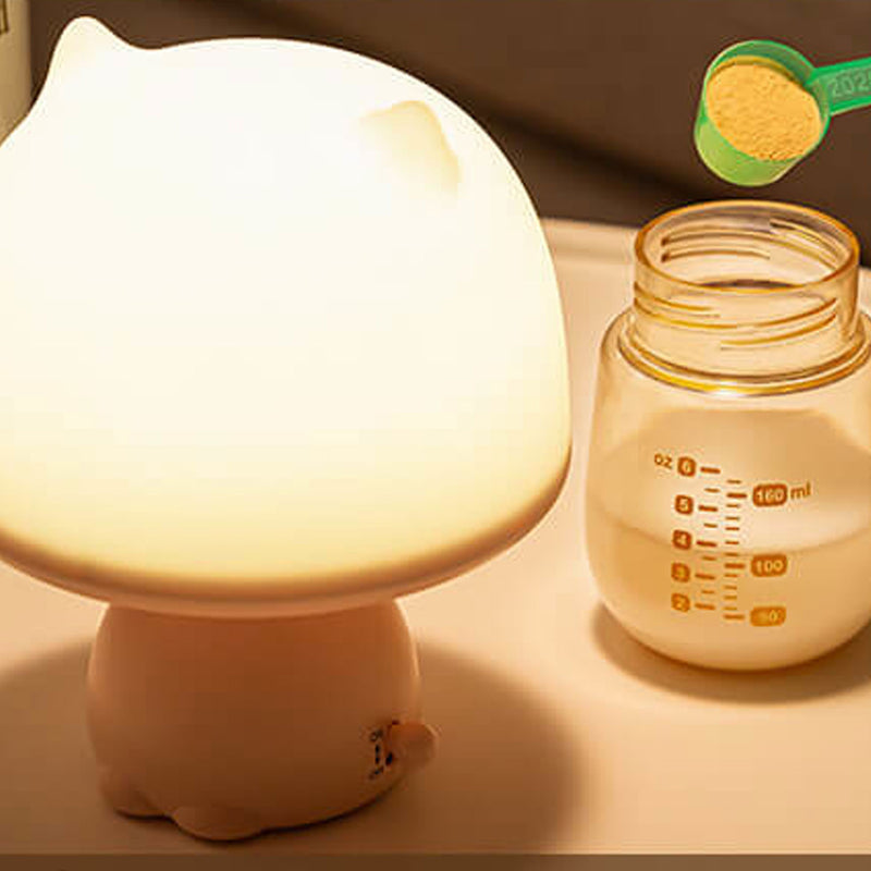 Lampe de Table Intelligente LED Rechargeable avec Veilleuse Créative en Forme de Dessin Animé 