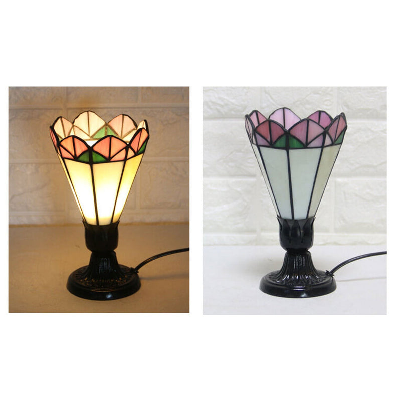 Lampe de table rétro Tiffany Design créatif de fleur 1 lumière 