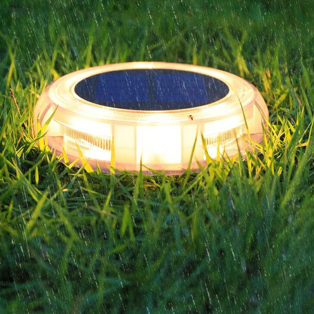 Solar Einfaches Rundes LED Outdoor Wasserdichtes Rasen Eingebettetes Licht 