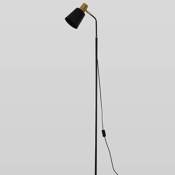 Lámpara de pie de 1 luz con pantalla cónica de hierro minimalista nórdico 