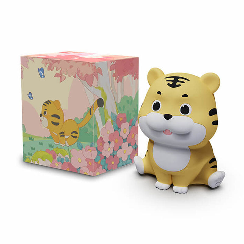 Lampe de table LED en forme de tigre en silicone, dessin animé mignon et enfantin 