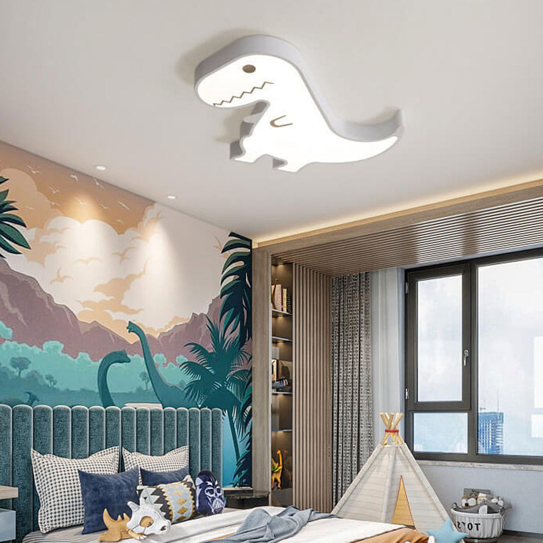 Cartoon Creative Metal Dinosaur LED Flush Mount Ceiling Light