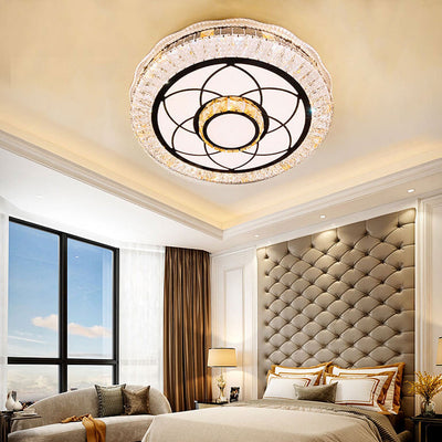 Nordic Light Luxury Round Design Multi-Style LED Flush Mount Light