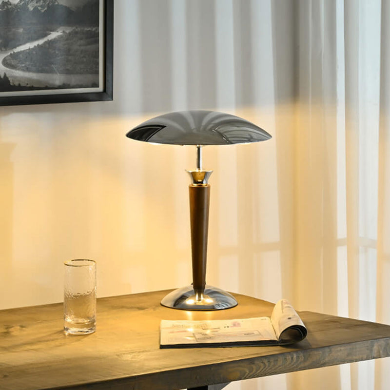 Japanese Minimalist Solid Wood Hardware 1-Light Table Lamp