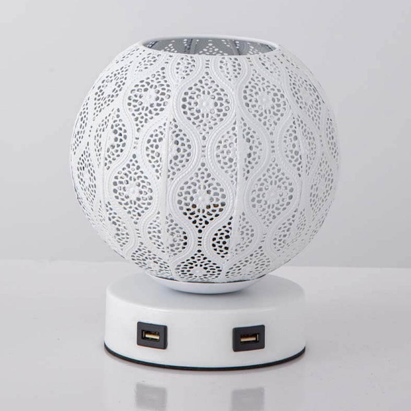 Lampe de table décorative à projection métallique sphérique créative 1 lumière 