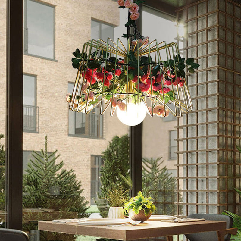 Industrial Creative Greenery Iron 1-Light Pendant Light