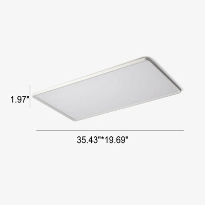 Modern Minimalist Rectangular Iron Aluminum LED Flush Mount Lighting