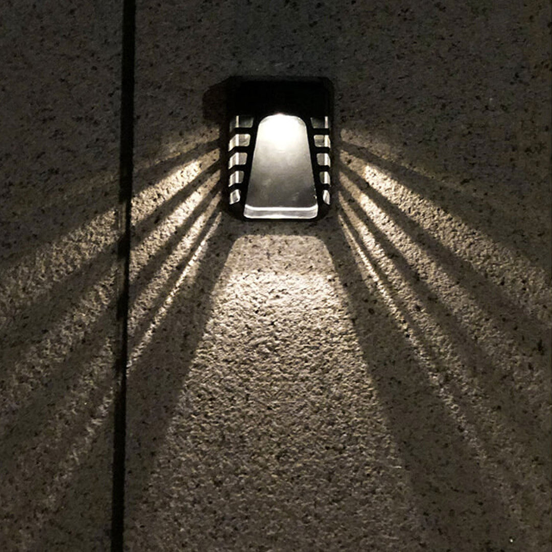 Lámpara de Aplique de Pared para Exterior con Diseño a Rayas Cuadradas Solares 