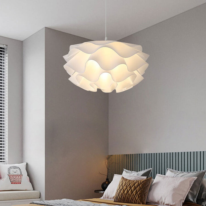 Modern Minimalist Iron Acrylic Floral Petal 1-Light Pendant Light for Living Room