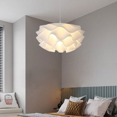 Moderno minimalista floral pétalo colgante de acrílico de múltiples capas con 1 luz 