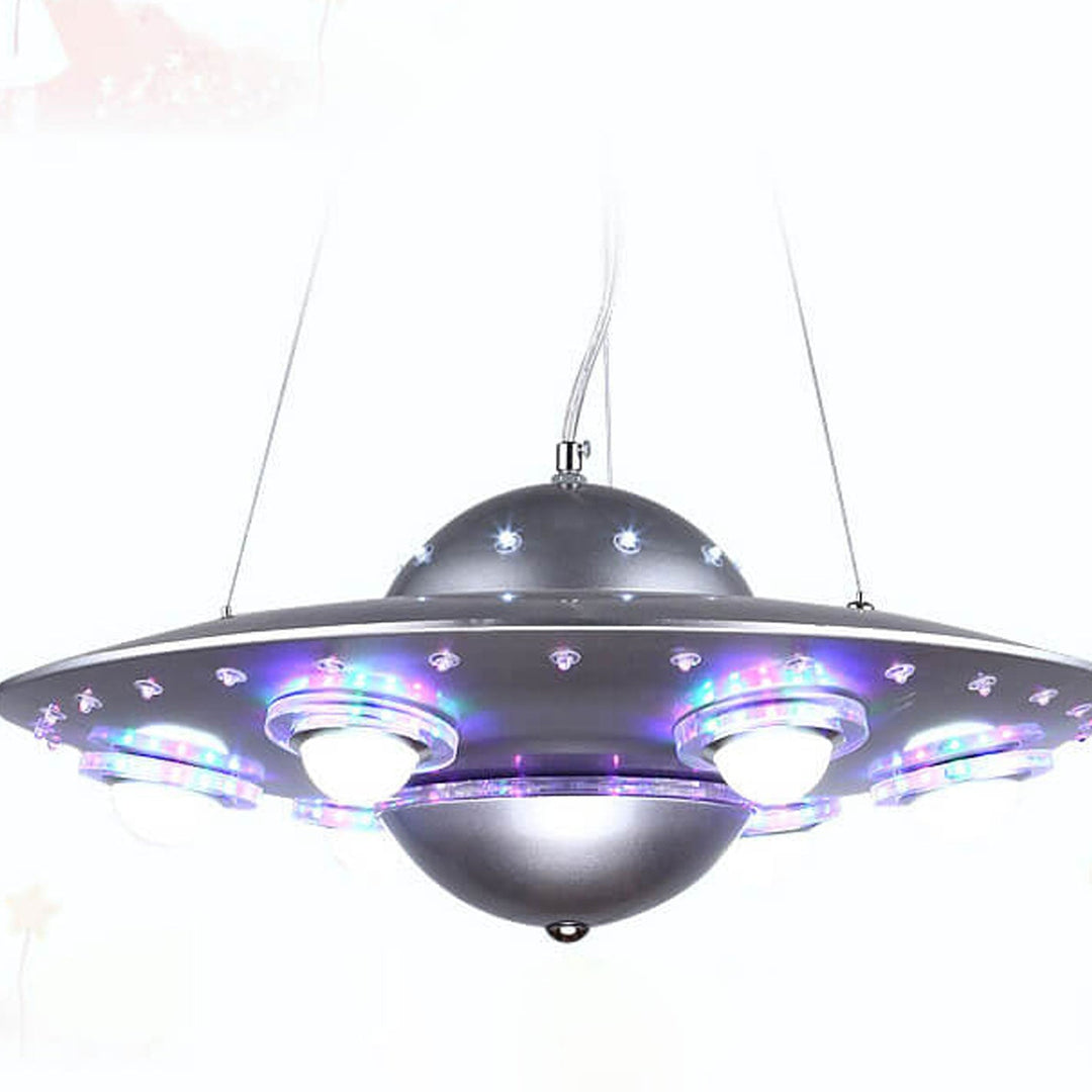 Lustre Enfant LED Soucoupe Volante OVNI Dessin Animé Créatif 