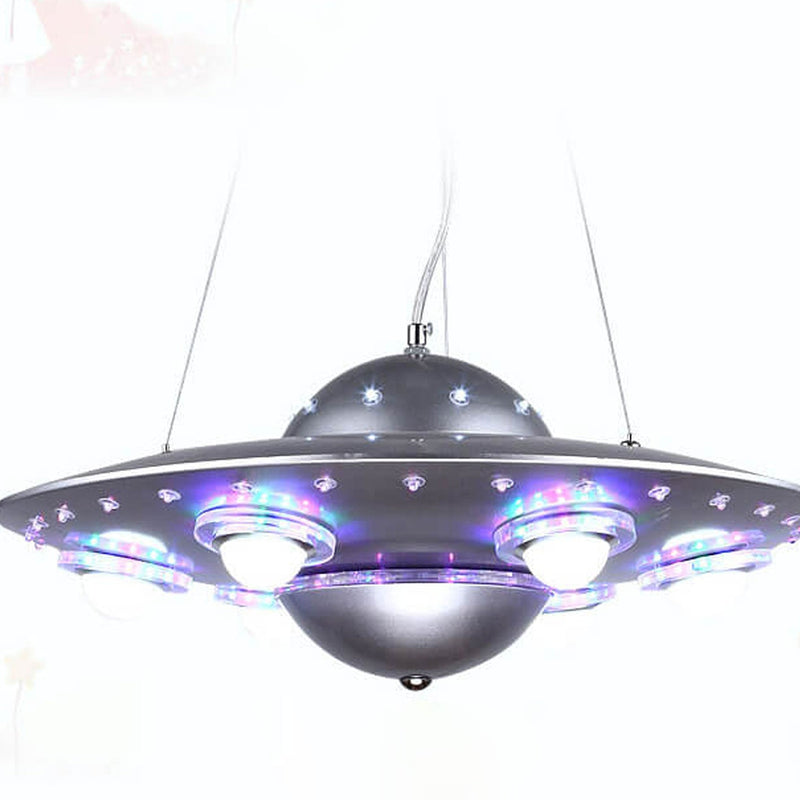 Creative Cartoon UFO Flying Saucer LED Kids Chandelier