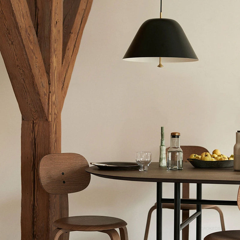 Danish Minimalist Cone Iron Acrylic 1-Light Pendant Light