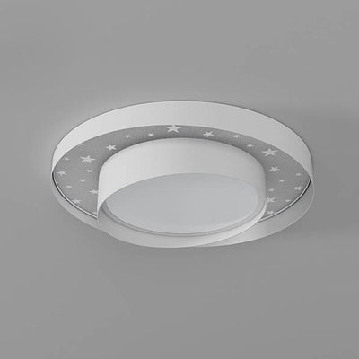 Nordic Minimalist Round Star Effect LED Flush Mount Ceiling Light