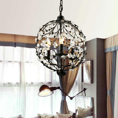 Vintage Creative Crystal Branch Design 3-Light Chandelier