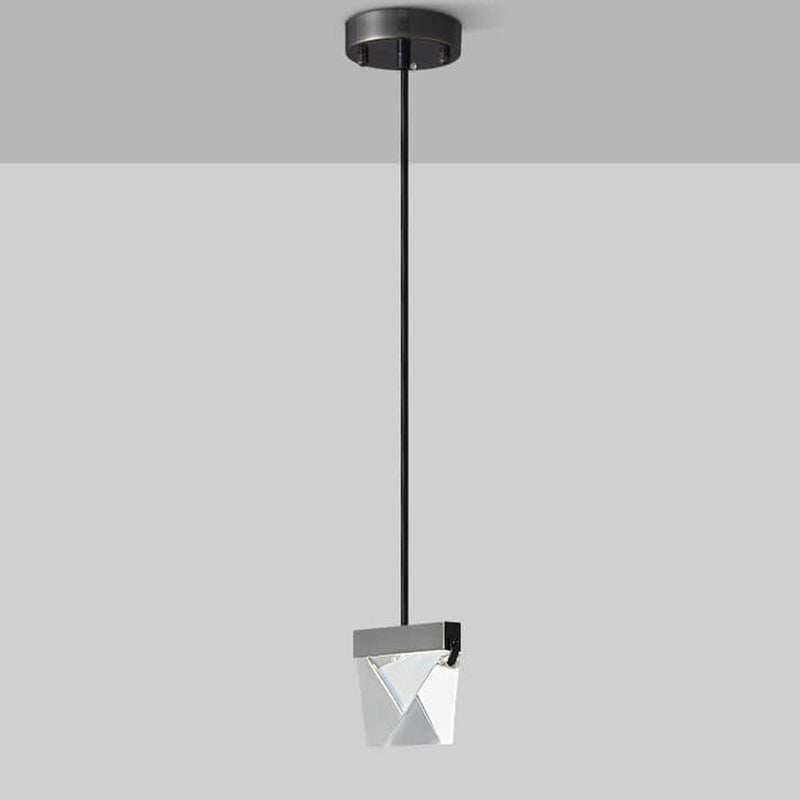 Moderne leichte Luxus-Kupfer-Kristalldiamant-LED-Pendelleuchte 