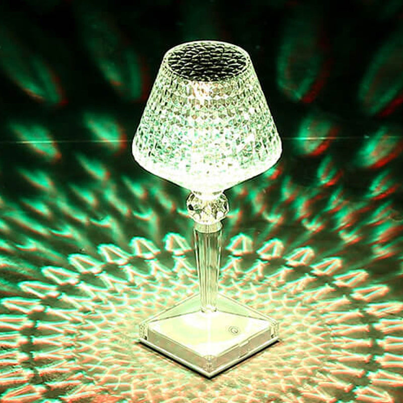 Lampe de Table créative en verre de vin en diamant acrylique, veilleuse décorative en forme de prune 