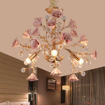 European Court Style Light Luxury Crystal 3/6/8-Light Island Light Chandelier