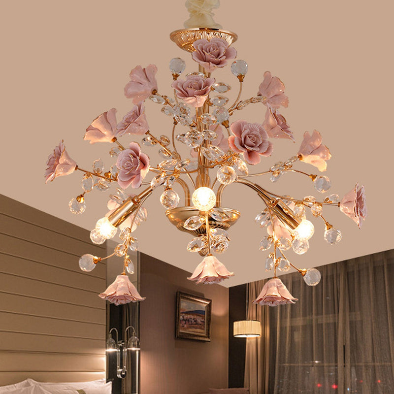 European Court Style Light Luxury Crystal 3/6/8-Light Island Light Chandelier