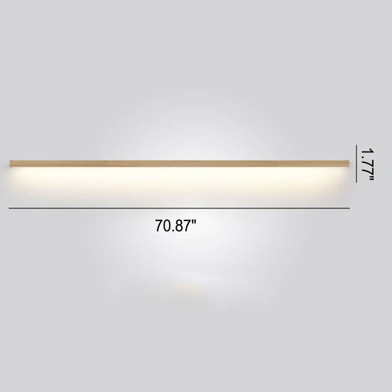 Japanese Simple Solid Wood Strip LED Wall Sconce Lamp