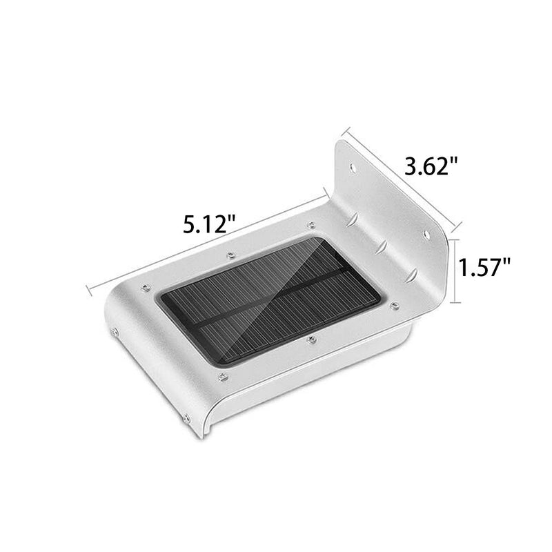 Lampe murale extérieure à LED avec détection de corps rectangulaire ABS solaire 