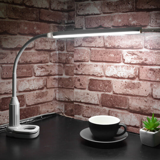 Lampe de table LED à clip réglable ABS moderne 