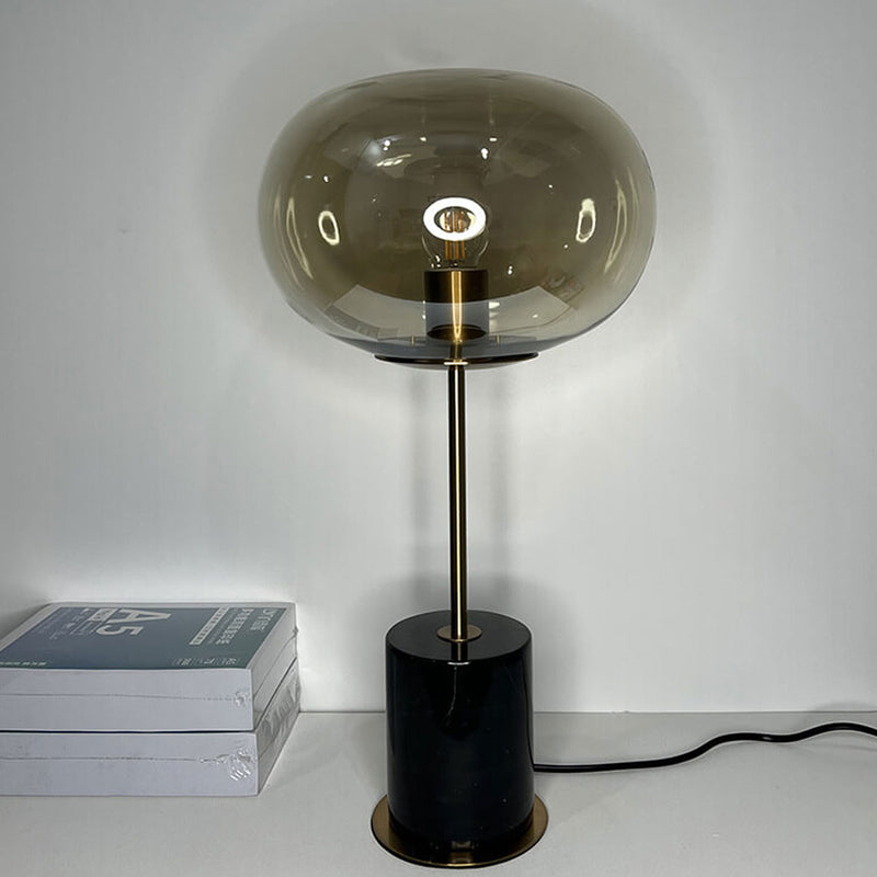 Lampe de table à 1 lumière en boule de verre minimaliste créative nordique 