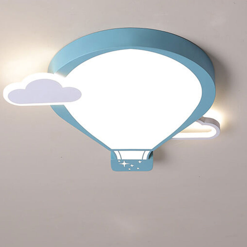 Cartoon Hot Air Balloon Kid LED Flush Mount Ceiling Light