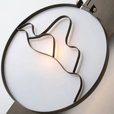 Modern Chinese Acrylic Iron Base 1-Light Wall Sconce Lamp