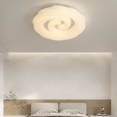 Nordic Minimalist Floral Hardware LED Flush Mount Ceiling Light