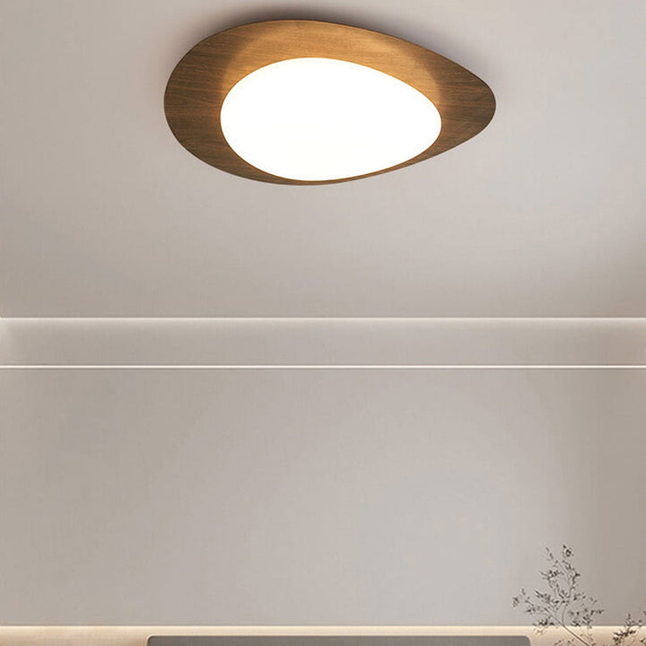Nordic Eisen Holzmaserung Kiesel LED Deckenleuchte mit bündigem Abschluss 