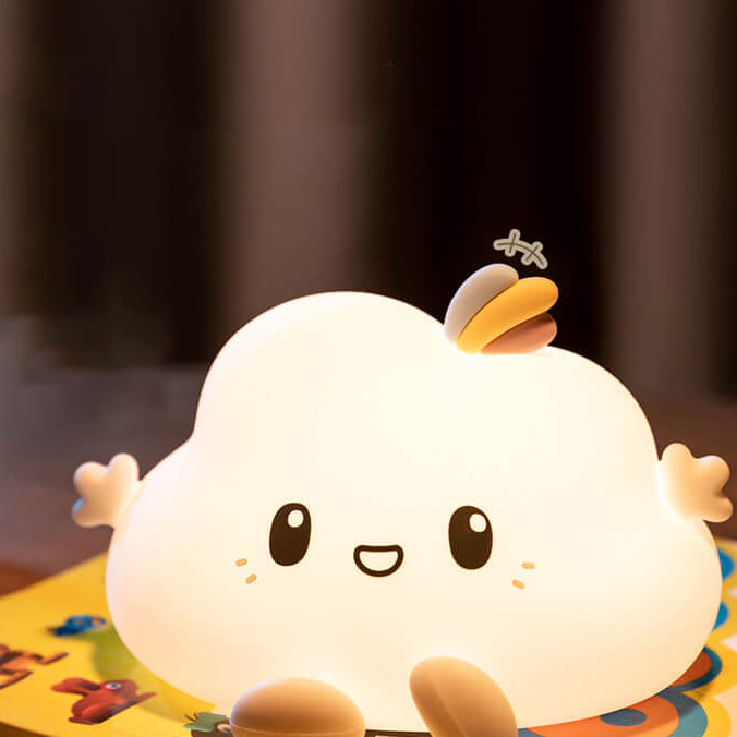 Lámpara de mesa LED de diseño moderno de nube creativa de silicona 